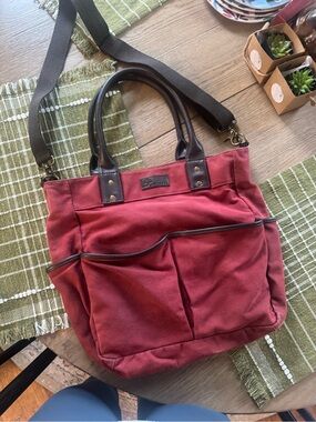 Levenger Oxford Book Tote in Berry Red